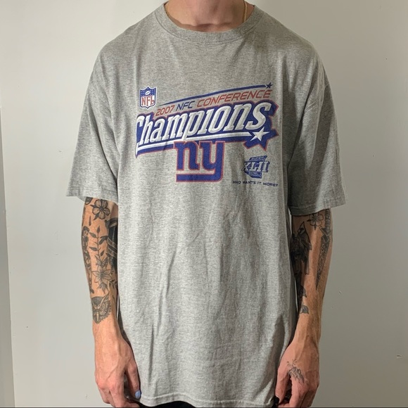2007 NFL NY Giants Conference Champions T-Shirt - Picture 1 of 4